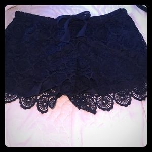 Laced over lay shorts